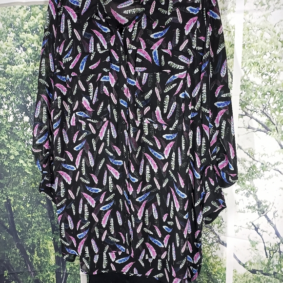 Ronson sheer button down blouse. - Picture 5 of 5